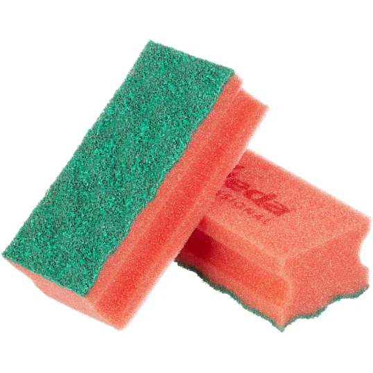 Губки для мытья посуды Vileda ПурАктив красная зелён абразив 10шт/уп 123116