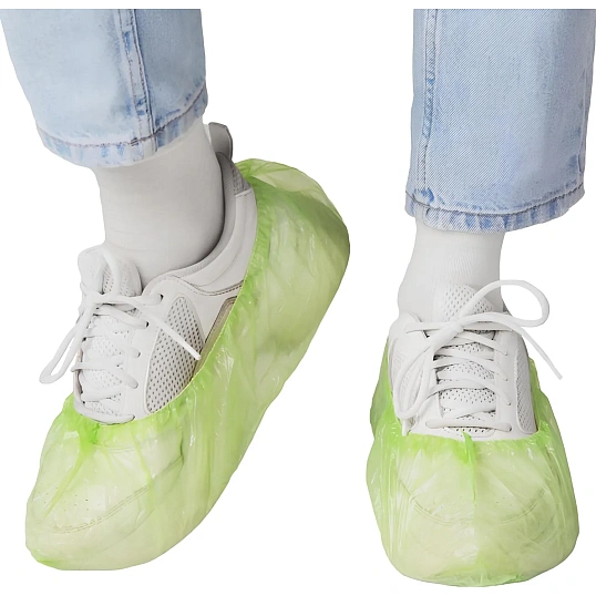 Бахилы п/э Elegreen зеленые, арт.ГППНД-8/1р-З, 2,2 г,950 пар/уп