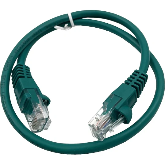 Патч-корд ExeGate UTP-RJ45-RJ45-5e-0,3M-GN, cat.5e, 0.3м, зел <EX258665RUS