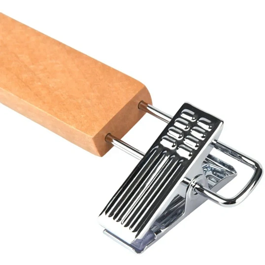 Вешалка-плечики WW_Attache TS2010/LH040 анис,плоск,юб/бр,клипс,р400 мм нат