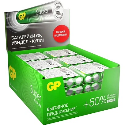 Батарейка GP Super эконом уп.AA/LR6/15A 15ARS-2SB4/15AA21RA-2CRS4 96шт/уп