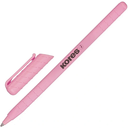 Ручка шариковая неавтомат. KORES Pastel K0R-M,син,масл,асс. 37086