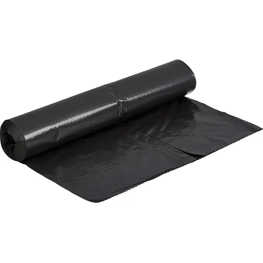 Мешки для мусора ПВД 120л 35мкм 20шт/рул черные 68х110см Luscan