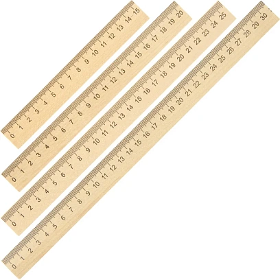 Набор линеек деревянных 15, 20, 25, 30 см