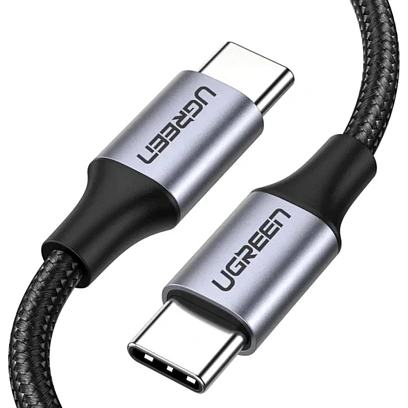 Кабель UGREEN US261 (50149)USB C M/M Nick.Plat.Alum.Shell 0,5м серо-черн