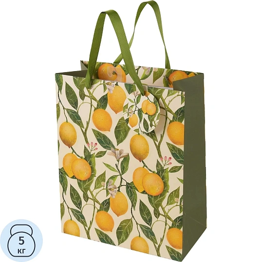 Пакет подарочный Флора.райские лимоны, l, 26x32.4x13см, 2-852/09