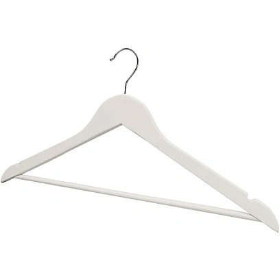 Вешалка-плечики WW_Комус Мебель WH018 дер.пер.п.рез.анис/бел.р.52-54 3шт/уп