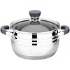 Кастрюля LARA (нерж) MERCURY 22см, 4.9л, индукц. дно, жароп.крышка LR02-473