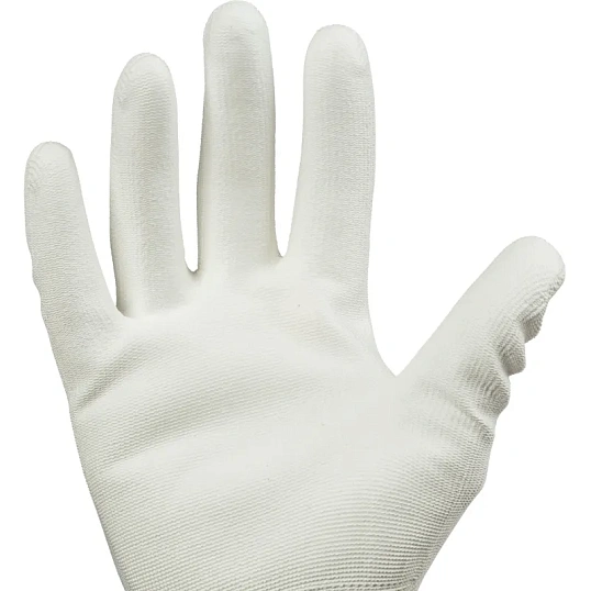 Перчатки защитные нейлон Gward White PU1001 с п/у покрытием р.9 (12 пар/уп)
