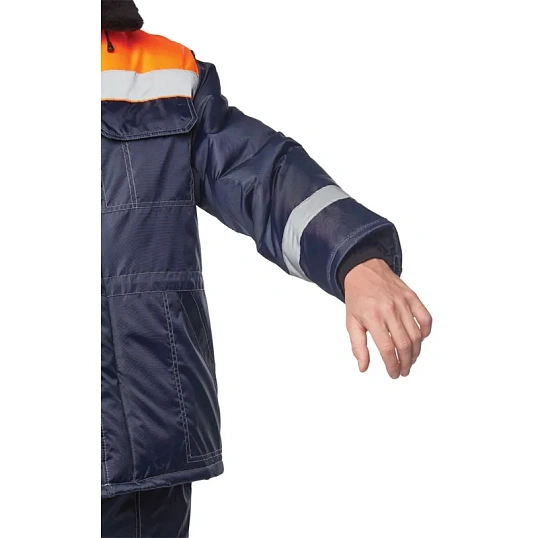 Куртка рабочая зимняя муж з32-КУ син/оранж оксф 44-46/170-176