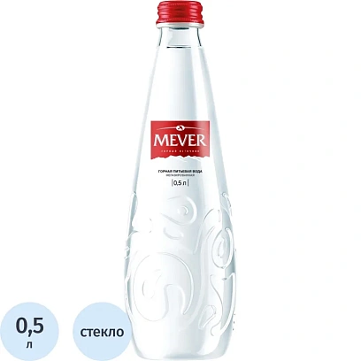 Вода питьевая Mever природная негазированная стекло 0,5л