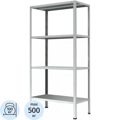 Стеллаж металлический P_МС-1834 с 4-мя полками 1000х300х1800