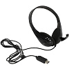 Гарнитура с микрофоном A4Tech HU-9 черный 1.8м накладные USB HU-9 (BLACK)