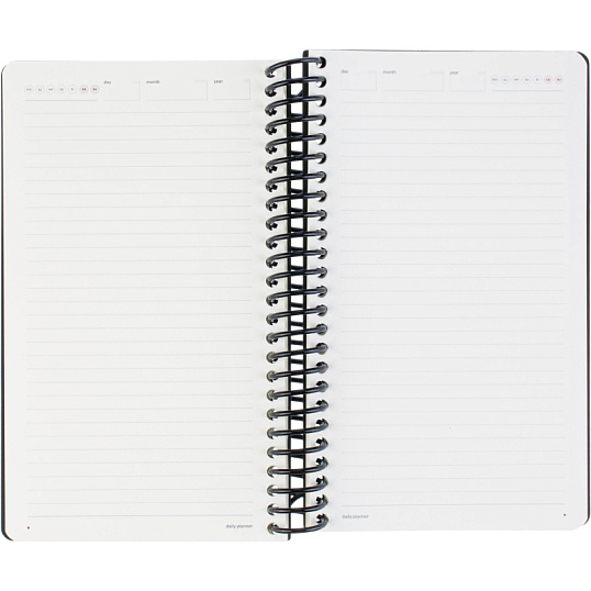 Ежедневник недатированный А5 AGENDA на спирали, черный, 128л 3-746/01