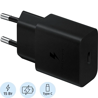 Зарядное устройство сетевое Samsung EP-T1510, USB-C, USB-C, 15Вт, 2A