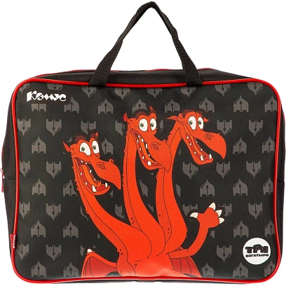 Папка для тетрадей КОМУС Три богатыря Горыныч,А4 на мол,ткань,75мм,ПМД-4-20