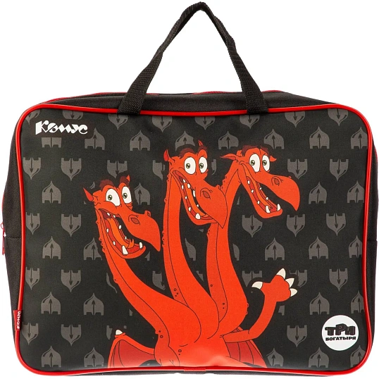 Папка для тетрадей КОМУС Три богатыря Горыныч,А4 на мол,ткань,75мм,ПМД-4-20