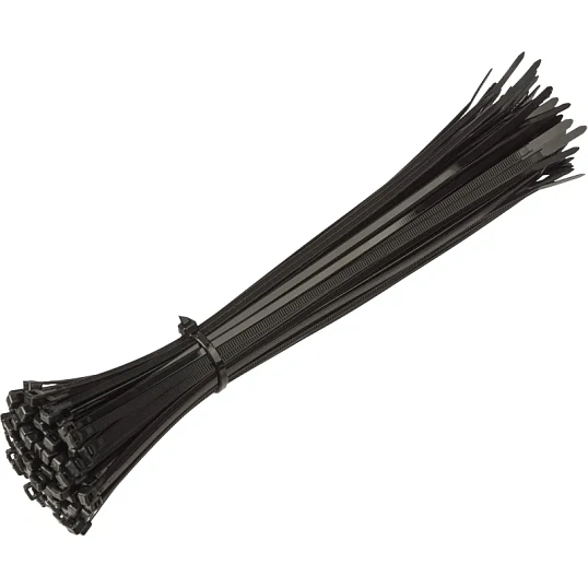 Хомут стяжка нейлоновая TOPFORT 4х250 (3,6х250 мм) чёрный 100 шт/уп