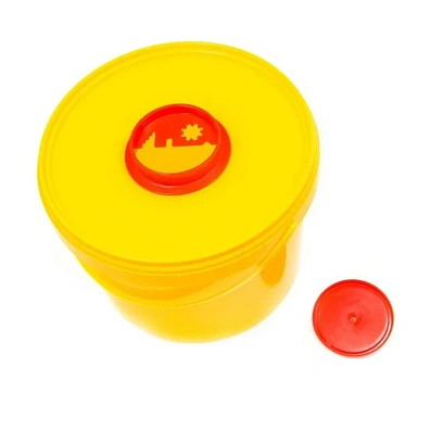 Емкость-контейнер д/сбора ост.инстр.с иглосъем.Б Жел.10л.10шт/уп.,СЗПИ