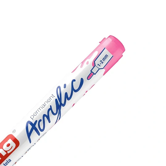 Маркер акриловый Edding 5300/069.кругл.1-2 мм. Флюоресц розовый/Neonpink