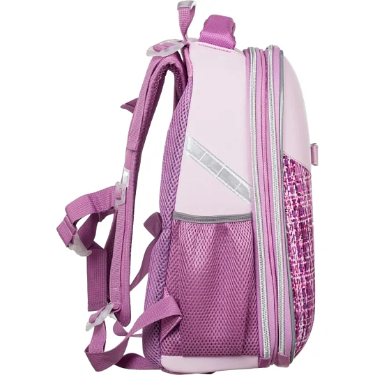 Ранец Комус Класс Basic Fashion твид розовый, 2 отд., эргоном. спинка