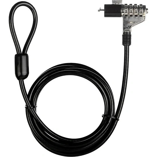 Тросик с замком для ноутбуков Continent NCL-104, код/замок, черн