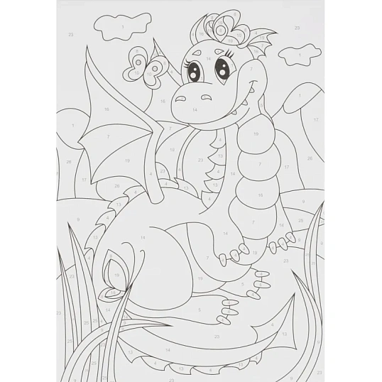 Картина по номерам  для малышей Озорной дракончик, Ркн-031