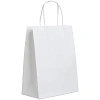 Пакет бумажный 330х180х345 мм, 80 гр/м2, с круч. ручками, белый, 200 шт/уп