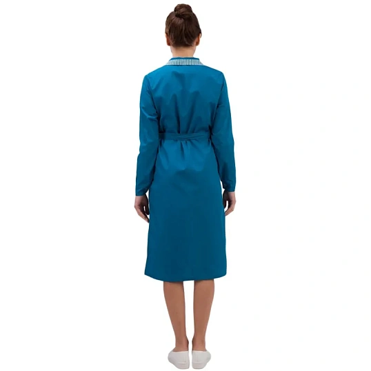 Халат для горничных и уборщиц у01-ХЛ дл.рук бирюз(р.44-46) 170-176