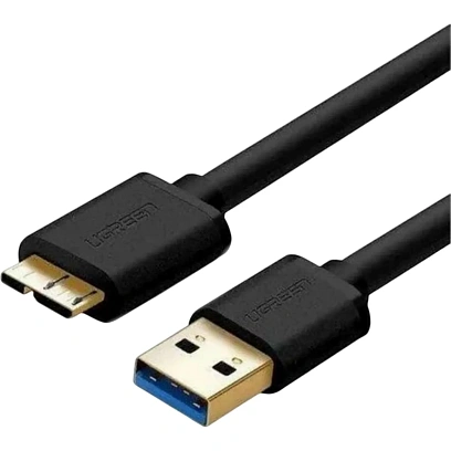Кабель UGREEN US130 (10841) USB 3.0 A Male to Micro USB/B 3.0 Male 1м черн