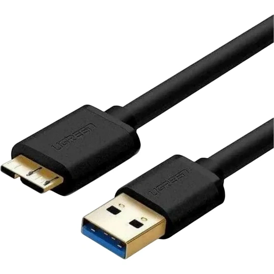 Кабель UGREEN US130 (10841) USB 3.0 A Male to Micro USB/B 3.0 Male 1м черн