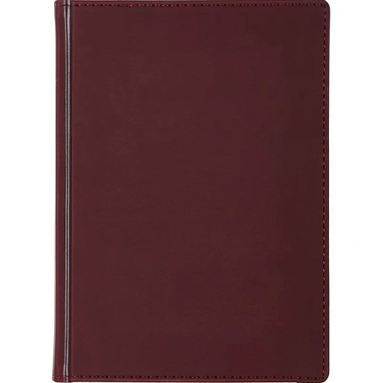 Ежедневник недатированный А5+, 136л, VELVET бордовый  3-115/02