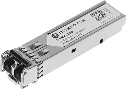 Трансивер MikroTik SFP 1.25G MM 550m 850nm Dual LC-connector (S-85DLC05D)