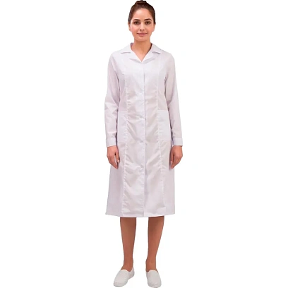 Халат для медицинского персонала жен. м04-ХЛ цв.бел. (р.64-66) 170-176