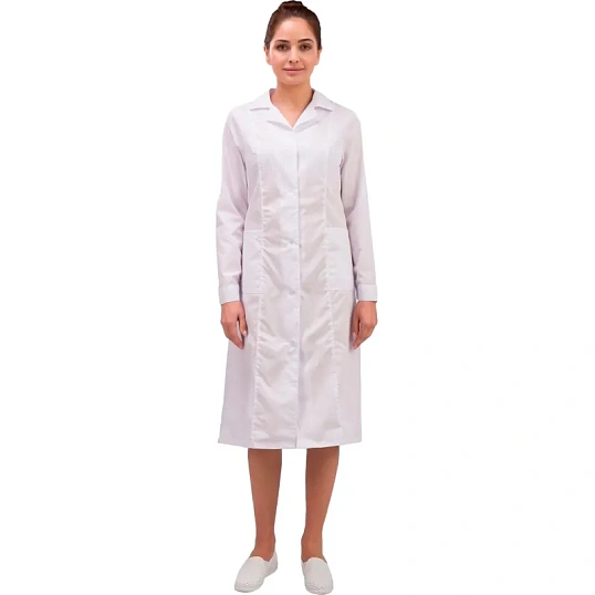 Халат для медицинского персонала жен. м04-ХЛ цв.бел. (р.40-42) 158-164