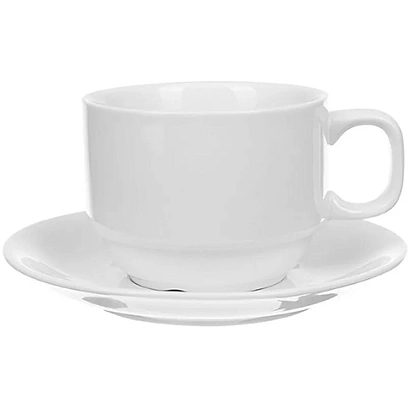 Чайная пара 250мл, белая, фарфор, Chan Wave Classic 6шт/уп  фк0137