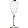 Набор бокалов-флюте 'Мод' хр.стекло 240мм d=72,h=215мм;прозр. 6шт/уп