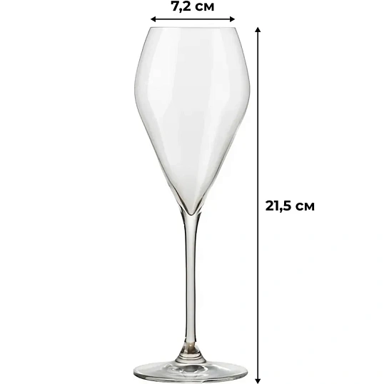 Набор бокалов-флюте 'Мод' хр.стекло 240мм d=72,h=215мм;прозр. 6шт/уп