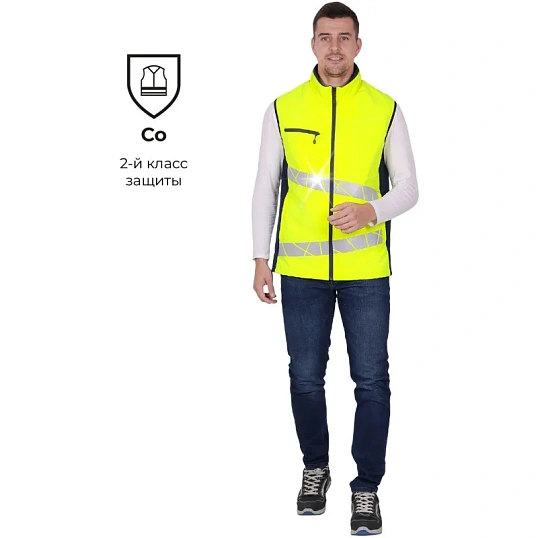 Жилет мужской утепленный ACTIVE (Жил005) жел/син (96-100, 170-176)