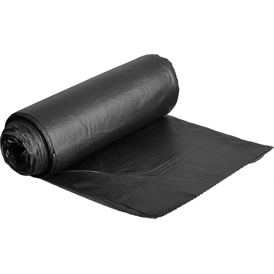 Мешки для мусора ПНД 60л 60х80см 10мкм черные 25шт/уп_Green Pack