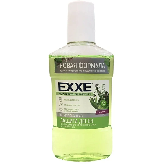 Ополаскиватель для полости рта EXXE Защита десен (зеленый) 250 мл С0006465