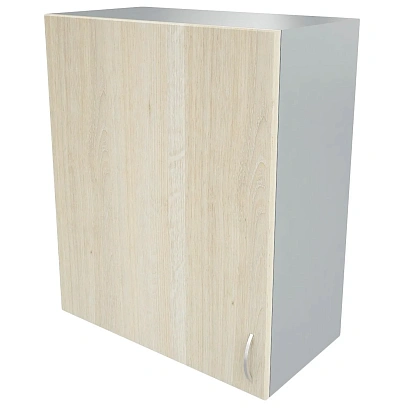 Шкаф КМ_Ринг навесной 60см с 1 дв. светлый дуб шамони/серый