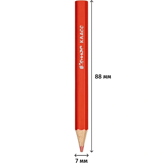 Карандаши цветные 6цв/наб6-гран Комус Класс ColorPics коротк,88мм