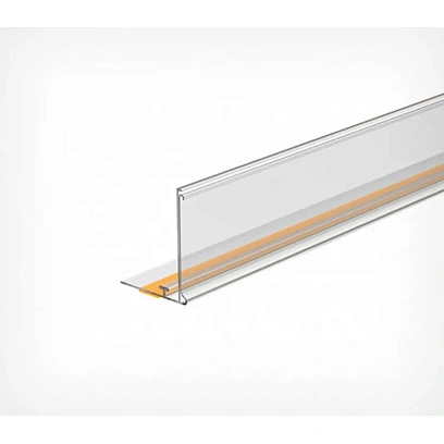Ценникодержатель полоч. самокл.Т-проф.,ME 39x1000мм, прозрач., 50шт/кор