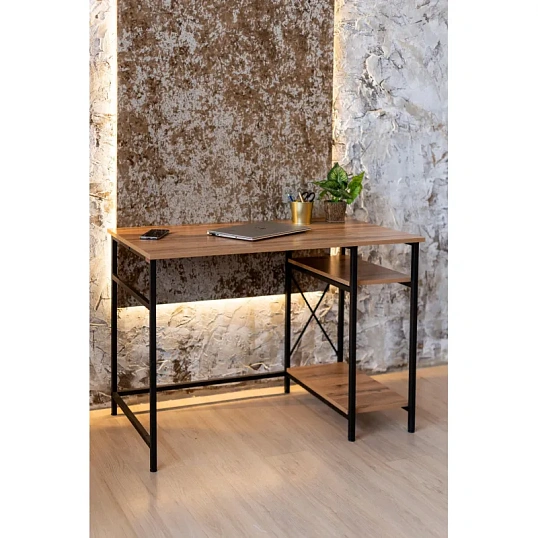 Стол компьютерный TI_Комус Онега 5/600Х1100 чер/ЛДСП дуб вотан