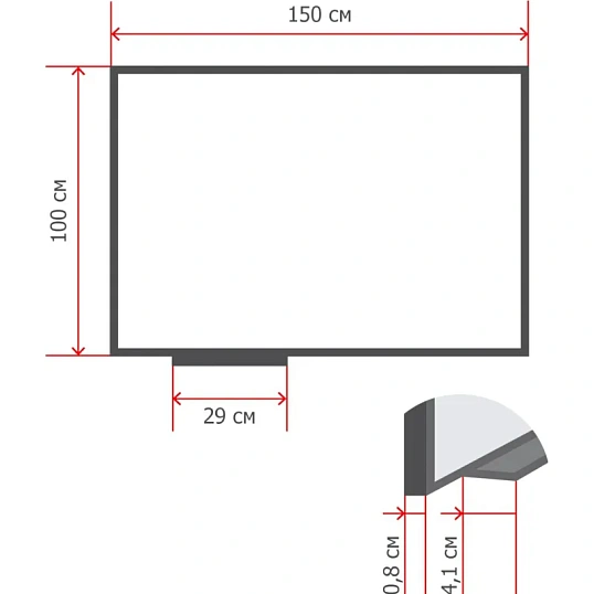 Доска магнитно-маркерная Attache Economy 100х150 см алюм.проф., черн.угл