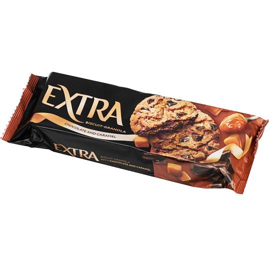 Печенье сдобное Extra Гранола с шоколадом и карамелью, 150 гр