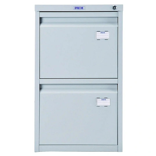 Картотека ПРАКТИК A-42 шкаф 2 секцион А4, ц.замок, 408х485х685