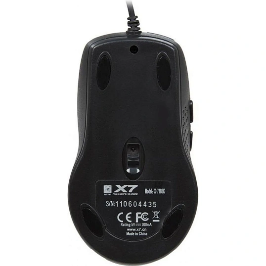 Мышь компьютерная A4Tech X-718BK чер опт (3000dpi) USB (6but)