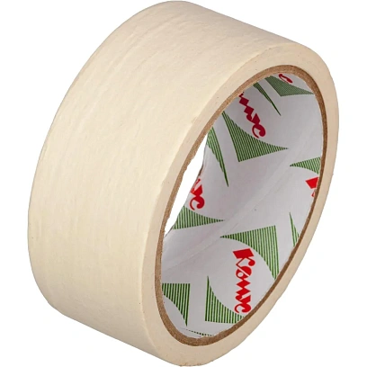 Клейкая лента бумажная (малярная) Комус 38мм х 19м, креппированная